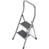 Hailo K45 keukentrap met hoge beugel, 2 treden, antraciet
