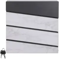 ML-Design Brievenbus Indy | staal zwart 37x36x11 cm brievenbussen | NADUVI