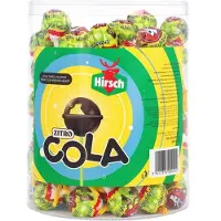 Hirsch Zitro Cola Lolly, 100 stuks, pot van 1,2 kg