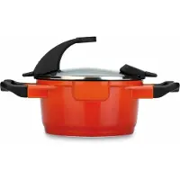 Berghoff Virgo Line kookpot met deksel 16cm oranje
