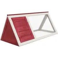 vidaXL Konijnenhok hout rood