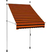 vidaXL Luifel handmatig uittrekbaar 100 cm oranje en bruin