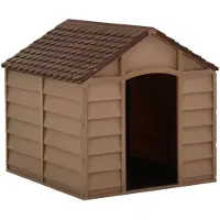 vidaXL Hondenhok 71x71,5x68 cm PP bruin