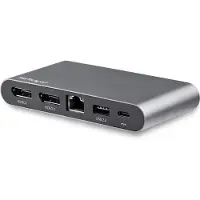 StarTech.com Dual monitor USB-C 5-in-1 multiport adapter 2 x 4K DisplayPort 100W PD 3.0
