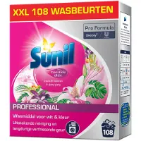Sunil Professional Wasmiddel Poeder Tropische Bloemen & Ylang Ylang - 108 Wasbeurten Pro Formula 7,56 Kg