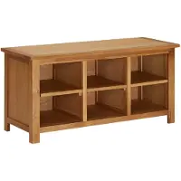 vidaXL Schoenenrek 90x37x45 cm massief eikenhout