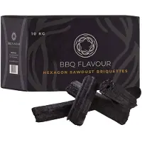 Yakiniku - BBQ Flavour Accessoire Houtskool Sawdust Briquettes Hexagon kg rettes Hexagon 10 Hexagon - Houtskool - Zwart