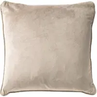 Dutch decor FINN - Sierkussen 60x60 cm - velvet - effen kleur - Pumice Stone - beige - Inclusief binnenkussen - Luxe kussens voor woonkamer & bank