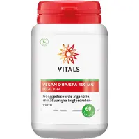 Vitals Vegan DHA/EPA 450 mg - 60 vegan softgels - omega 3. Hooggedoseerde algenolie in natuurlijke triglyceridenvorm.