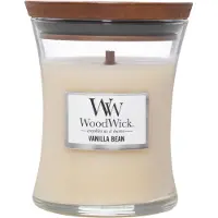 Woodwick Hourglass Medium Geurkaars - Vanilla Bean - 60 branduren