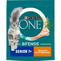 Purina Kattenvoer one senior 7 rijk aan kip & volkoren granen brokjes 1,5 kg