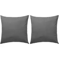 vidaXL Buitenkussens 45x45 cm grijs 2 st