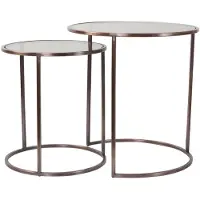 Light & Living bijzettafel duarte Ø50x52cm - set van 2