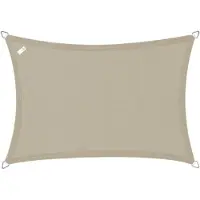 Buitenkado schaduwdoek rechthoek 2.5x5m - HDPE/RVS - taupe