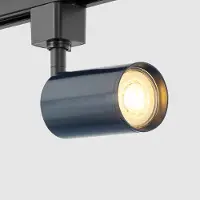 LumenXL 1-fase railsysteem 1,5 meter - Romain zwart met kobaltblauw