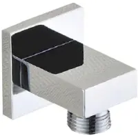 Wiesbaden Rombo wandaansluitbocht vierkant 1/2" chroom