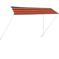 vidaXL Luifel uittrekbaar 350x150 cm oranje en bruin