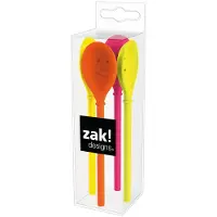Zak!Designs Happy Spoon - Melamine - 14 cmÂ - Set van 4 Stuks - Hot Pop