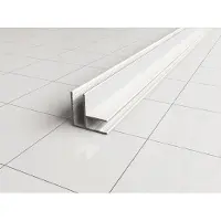 Wiesbaden Slim hoekprofiel 2000 x 10 mm mat wit