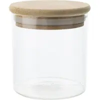 Cosy & Trendy Voorraadpot/bewaarpot 330 ml glas met houten deksel - Voorraadpot