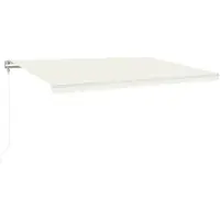 vidaXL Luifel automatisch met LED en windsensor 500x300 cm crèmekleur