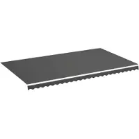 vidaXL Vervangingsdoek voor luifel 600x350 cm polyester antracietkleurig