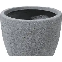 Beliani KANNIA - Bloempot - Grijs - 36 cm - Klei-vezelmengsel