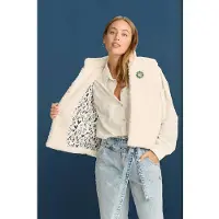 Pom Amsterdam Dames Blazers Gilet - Teddy Love - Ecru - Maat 38