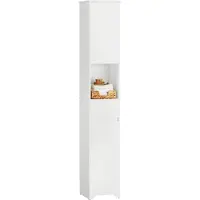 SoBuy Armoire Haute Salle de Bain 30x170 cm Blanc