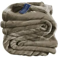 De Witte Lietaer Plaid Cosy Taupe-150 x 200 cm