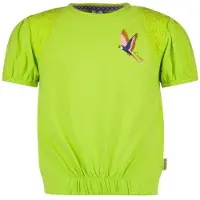 B.NOSY T-shirt met printopdruk gifgroen Meisjes Stretchkatoen Ronde hals - maat 116