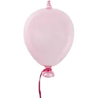 Clayre & Eef Decoratie Hanger Ballon Ø 10x17 cm Roze Glas Roze