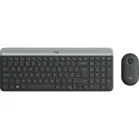 Logitech MK470 Slim Draadloos Toetsenbord en Muis Grijs AZERTY