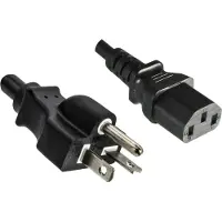 DINIC C13 (recht) - Type B / Amerika (recht) stroomkabel voor 208-240V (NEMA 6-20) - SJT AWG14/3 / zwart - 2 meter