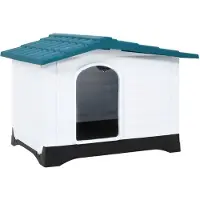 vidaXL Hondenhuis, blauw, 90,5 x 68 x 66 cm, polypropyleen