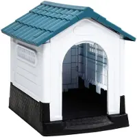 vidaXL Hondenhuis, blauw, 57x68x66 cm, polypropyleen