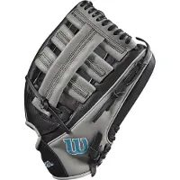 Wilson - Honkbalhandschoen - Jeugd - Leer - A500 - Zwart/Grijs - 12,5 Inch