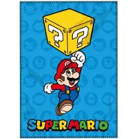 Nintendo Super Mario Fleecedeken, Block - 100 x 140 cm - Polyester