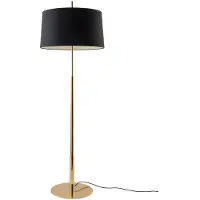 Santa & Cole Diana Vloerlamp Diana | Black linen | Shiny gold