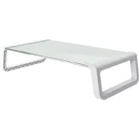 Trust Monta Monitorstandaard van gehard glas Wit