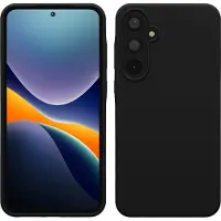 Kwmobile telefoonhoesje geschikt voor Samsung Galaxy A55 5G - Hoesje met siliconen coating - Smartphone case in zwart