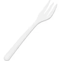 Papstar snackvork herbruikbaar met snijkant 130mm 50 stuks wit | 20 stuks