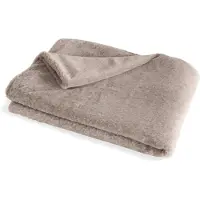 Dulaire Luxe Grote Fleece Plaid Beige 150 x 200 cm