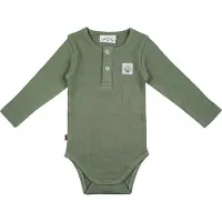 Frogs and Dogs - Wafel Romper LS | Khaki - Katoen - Maat 62