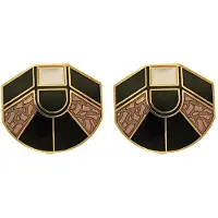 Behave - Oorclips dames - zwart en bruin - 2 cm