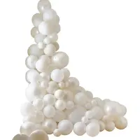 Ginger Ray - - Witte & crème balloon arch met parels - DIY