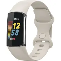 IMoshion Siliconen bandje voor de Fitbit Charge 5 / 6 - S - Beige