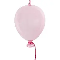 Clayre & Eef Decoratie Hanger Ballon Ø 7x14 cm Roze Glas Roze