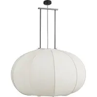 Mica Decorations Pego Hanglamp - H94 x Ø83 cm - Linnen - Off White