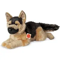 Teddy HERMANN® Teddy Hermann Knuffel Herdershond - Zachte pluche - Bruin/zwart - 60 cm